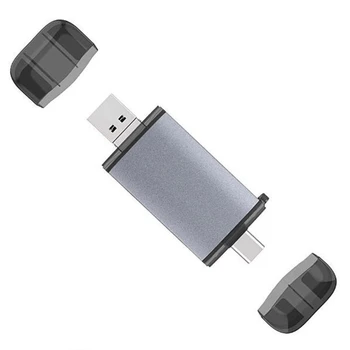6-i-1 Kortlæser USB 3.0-Micro - Type C til Sd-Micro - Sd-Tf-Adapter Smart Hukommelse Sd-Otg-Kort Læser til Telefon, værdiboks til Bærbar