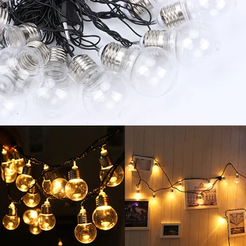 6 M AC 110V/220V LED String Lys Ferie bryllupsfest Have Udendørs Udsmykning Lampe Festival julelys