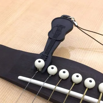 6 STK Akustisk Guitar Streng Negle Bro Ben Støbt Plast String Ende Pinde Med Sort Prik Styrke Seks Sekunder Opretholde