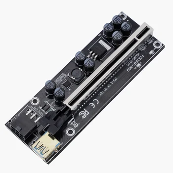 6 Stk VER009S Plus PCI-E Riser-Kort PCI Express 1X til 16X USB 3.0 SATA Kabel til 6Pin Stik til Grafik grafikkort