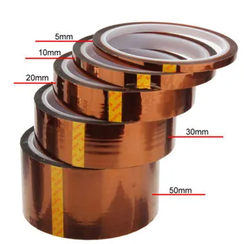 60#5/10/20/30/50mm100ft Kapton Tape 33m Guld Klæbende varmeresistent Høj Temperatur Polyimid Kapton Tape Tape For Industrien