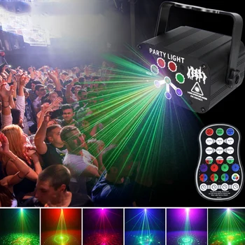 60 i 1 Mini-Scene Lys LED Multi-Function Sound Control Party Lys til Jul, Halloween, Scene, Bar Dekoration