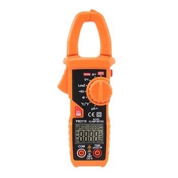 600A Sand RMS Digitalt Clamp Meter, AC DC Modstand Kapacitans Frekvens Temperatur Klemme Multimeter