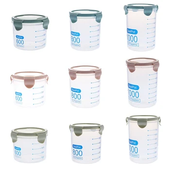600ml /800ml /1000ml Frisk Pot Container Box Køkken Opbevaring Plast Box Sealing Konservering af Fødevarer