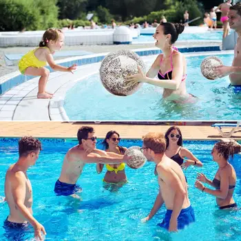 60cm Oppustelige Glitter Konfetti Beach Ball Pool Legetøj Bolde til Børn Voksen Udendørs Sommer-Vand-Sjovt Legetøj Volleyball Fodbold