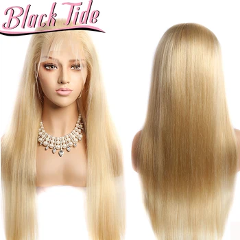 613 Lace Front Wig HD Gennemsigtige Blonder Frontal Paryk Lige menneskehår Parykker 150% Indisk Remy 613 Frontal Paryk 13X6 Blonde Paryk