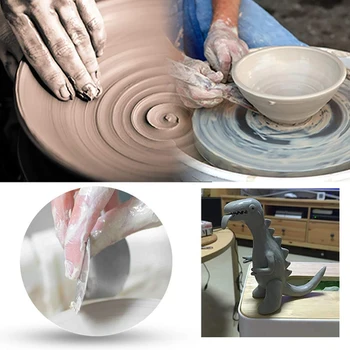 61Pcs Keramik Værktøjer Ler Skulptur Værktøjer Træ Håndtag og Keramik Carving Værktøj, der Ler Rengøring Værktøjer Kits Rock Maleri Kit for S