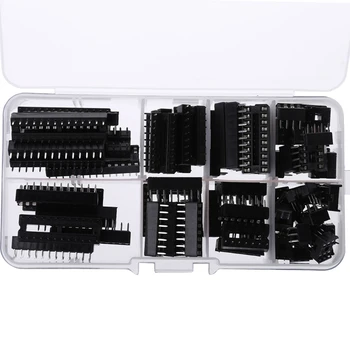66 Stk/sæt DIP IC-Fatninger Lodde Adapter Type Socket Kit 6 8 14 16 18 20 24 28 Pins