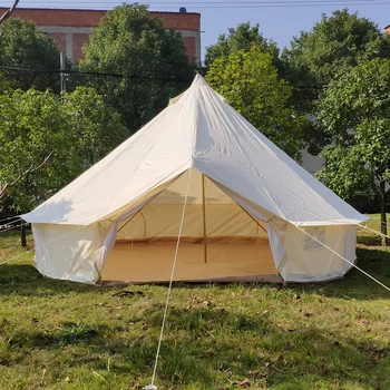 6M Diameter Oxford Klud Stof Camping Wedding Bell Type Luksus Vandtæt Stor Havepavillon Tente De Camping Camping Barraca