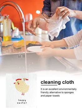 6STK Chick viskestykker Genanvendelige Alsidigt Køkken Rengøring Klud Husstand Opvask Rengøring Håndklæde