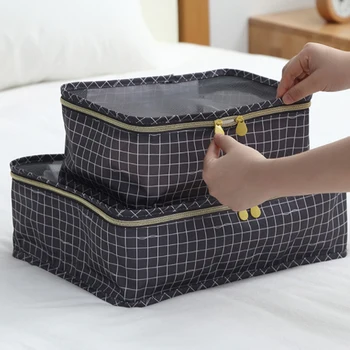6STK/Set Bagage Pakning Arrangør Sat Rejse Mesh Taske Baggage Arrangør Pakning Cosmetic Bag Planlægning til Tøj