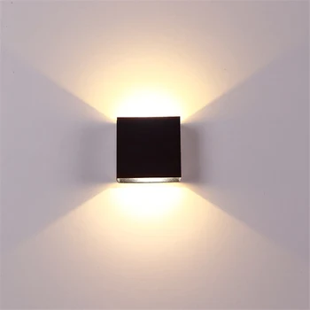 6W lampada Luminaria Dæmpbar Indendørs LED væglampe Aluminium Square LED væglampe Seng, Værelse, Soveværelse Væg Lamper Kunst