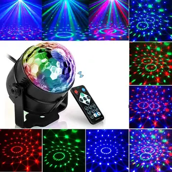 7 Farver scenelys AC85-265V 50-60Hz DJ Disco Kugle Lys fødselsdagsfest Ferie Aktiviteter Natklub Laser Projektor Belysning