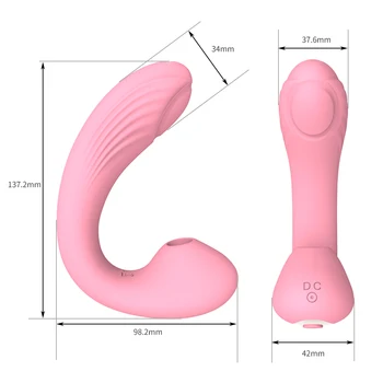 7-Frekvens Klitoris Sugende Massageapparat Voksne Produkt Blød Dildo Kvindelige Onani Redskab G-spot Vaginal Beater Sex Legetøj til Kvinder