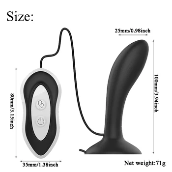 7 Frekvens Prostata Massage Mellemkødet Stimulation Butt Plug med sugekop Ekstern Anal Vibrator Sex Legetøj til Mænd Homoseksuelle Par