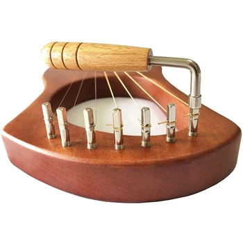 7 Metal Harpe String + 7Pcs String Pin Negle + Tuning Skruenøgle,for Lyre Harpe Lille Harpe Musikalske Strengeinstrument