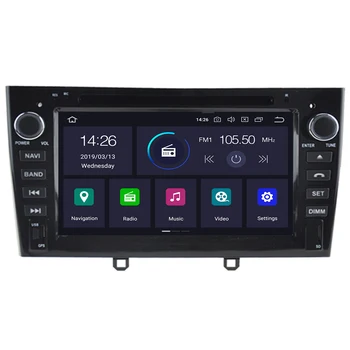 7 tommer 1024*600 Octa Core Android 10 4G RAM 32GROM Mms-Bil dvd-Afspiller Til Peugeot 308 og 408 med wifi radio GPS-BT RDS