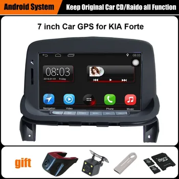 7 tommer Android 7.1 Car multimedia Afspiller til KIA Forte GPS Navigation Opgraderet Oprindelige Raido CD