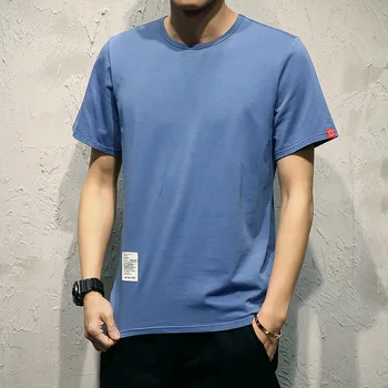 7046-Sommeren nye mænd kortærmet t-shirt løs vilde ins tide brand tendens casual smuk Harajuku stil halv-ærmer kompas