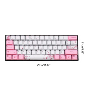 71 Taster Keycap Dye Sublimation OEM-Profil Mekanisk Tastatur Cherry Blossom Keycap for rk61 serie, Gans alt61 serie