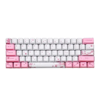 71 Taster Keycap Dye Sublimation OEM-Profil Mekanisk Tastatur Cherry Blossom Keycap for rk61 serie, Gans alt61 serie