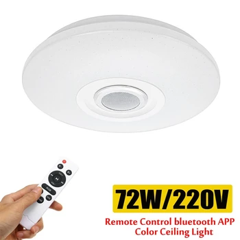 72W Dæmpbar RGB LED APP Control Loft Lampe Bluetooth Højttaler Fjernbetjening