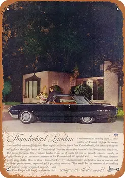 8*12 Metal Sign 1962 Ford Thunderbird Landau Vintage Look