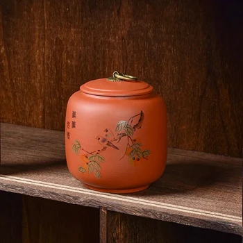 8 Mønstre Opbevaring Jar Udskrivning Keramisk Beholder Køkken Forseglet Beholder Og Max 1 Stykke Pu ' Er Lufttæt Pot Bærbare Og Kan