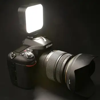 800LM Justerbar LED Video Lys Med 60 Rotation Mount Beslag Mobile Bærbare Fotografering Fyld Lys For Selfie Video
