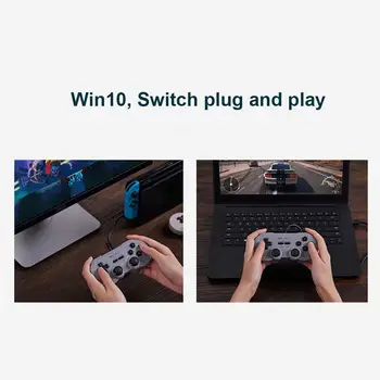 8BitDo Spil Controller USB-Kabel Computer PC-Gamepad med Vibrationer Bærbar computer Spil Håndtag til Raspberry Pi Windows