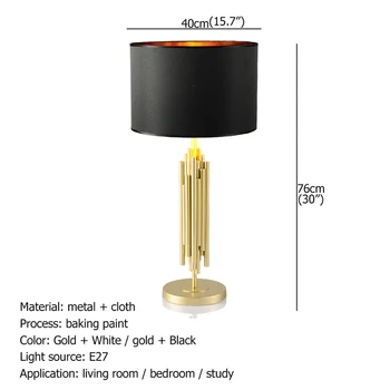 8M Moderne bordlampe Design Sengen LED Desk Lys Luksus Kreative Dekorative til Hjemmet Soveværelse Stue Kontor