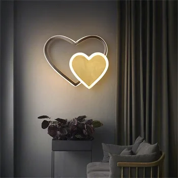8M Nordiske Wall Sconces Lamper i Messing Moderne Kreative Kærlighed Form af LED-Lys Indendørs Til Hjemmet