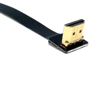 90 Graders retvinklet FPV Micro-HDMI-til-HDMI-kompatibel FPC Fladskærms-Kabel til GOPRO Multicopter luftfotografering, 5cm-80cm
