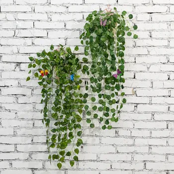 90cm Kunstige Planter Grøn Silke Væggen Hængende Blade Garland Ivy vinblade Til Home Wedding Party Haven Dekoration Falske Blade