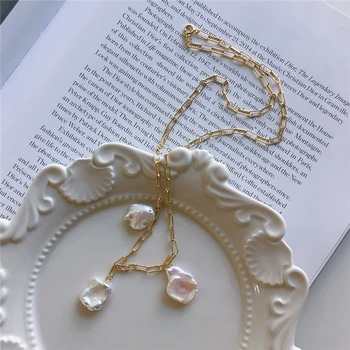 925 sterling sølv 3stk Barok perle vedhæng halskæde enkle design vilde elegant charm perle halskæde til kvinder smykker