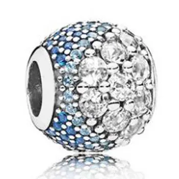 925 Sterling Sølv Charms Steg Charms Blå Fortryllede Bane Charms Passer Oprindelige Diy Armbånd Smykker