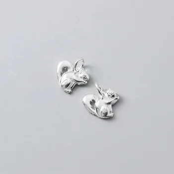 925 Sterling Sølv, med Søde Dyr Design Widget Charms Baby Egern S925 Sølv Vedhæng Dekoration Neckalce DIY Smykker Resultater