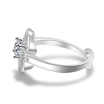 925 Sterling Sølv Vintage Smaragd Diamant Ringe Til Kvinder Ægte Smykker Bryllupsdag Resizable Ringe Gave Engros