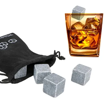 9Pcs/masse Hjem Bar Tilbehør Naturlige Whisky Sten Ingen Fortynding Ice Cube Rock, Øl, Juice, Vand Køler Til bryllupsfest Bar