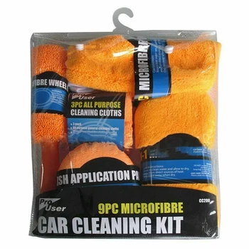9PCS Microfiber Håndklæde Bil Rengøring Håndklæde Bil Detaljer Tørring af Håndklæder Auto Polering Vask Af Bil Tilbehør Bil Håndklæde