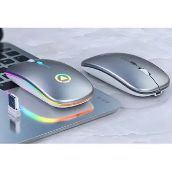 A2 RGB Trådløs Mus, Computer Mus Tavs Ergonomisk Genopladelige Mus Med LED-Optisk Baggrundsbelyst USB-Mus Til Bærbare PC
