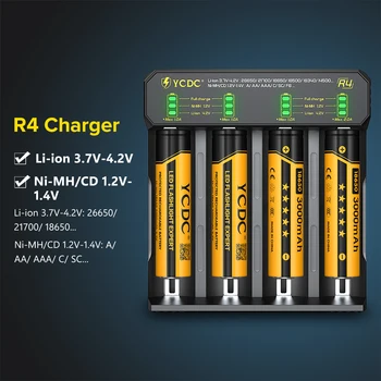 AA AAA NiMH batteri Oplader 18650 26650 21700 18350 Li-ion 3,7 V/3.2 V/1,2 V lithium Batteri 18650 Smart Oplader 5V 2A EU ' OS Stik