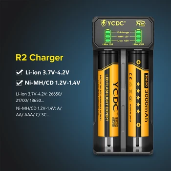AA AAA NiMH batteri Oplader 18650 26650 21700 18350 Li-ion 3,7 V/3.2 V/1,2 V lithium Batteri 18650 Smart Oplader 5V 2A EU ' OS Stik