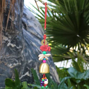 AAAK -Wind Chime Bell, 5 Stk Nationale Kobber Klokker Mobile Wind Chime Hængende Ornament til Hjem, Have, Udendørs Udsmykning