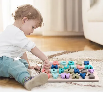 ABC Puslespil Digital Træ-Legetøj Tidlig Læring Puslespil Skrivelse Alfabet Nummer Puslespil Børnehave Pædagogisk Baby-Legetøj til Børn