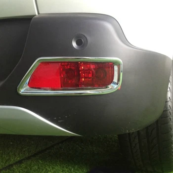 ABS Chrome Bil Bageste tågelygter Dække Trim Klistermærker tågelys Ramme for Peugeot 3008 2013 Tilbehør