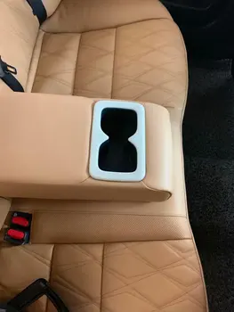 ABS Chrome Bil Interiør bagsæde Vand kopholder Panel Dekoration Strip 3D Klistermærke Til Nissan Sylphy 2021 Bil Styling