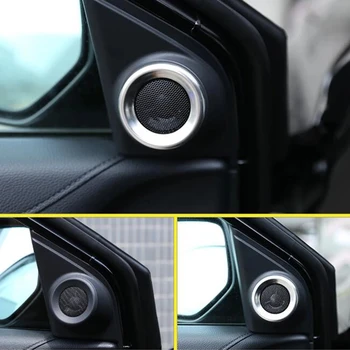 ABS Mat Bil Foran højttaler lyd Horn ring panel frame Cover Trim Bil styling For Honda CR-V CRV 2017 tilbehør 2stk