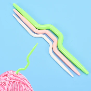 ABS Plast hæklenål strikkepinde Sweater Lyddæmper Vævning værktøjer Skæve Twist Krum nål Håndværk, DIY Værktøj