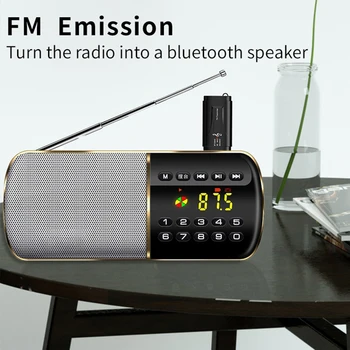 Adapter FM-Senderen Bluetooth-Modtager ABS USB Oplader 3.5 AUX Musik Radio Sort Håndfri Opkald Bil Tilbehør Trådløse Hjem
